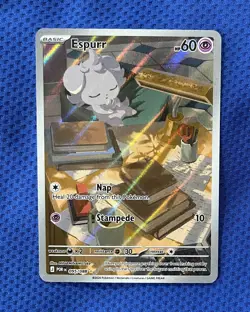 ESPURR 95/88 Pokemon Holographic Illustration Rare Perfect Order NM - Image 1