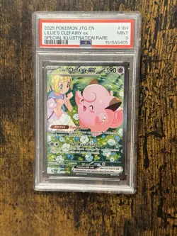 Pokemon 2025 JTG En-Journey Together #184 Lillie's Clefairy EX PSA 9 - Image 1