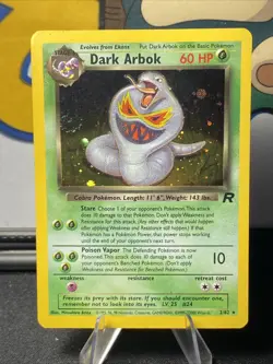Dark Arbok 2/82 Pokemon TCG Team Rocket Unlimited Holo Rare Vintage 2000 WOTC - Image 1