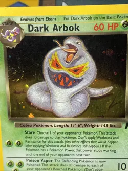 Dark Arbok 2/82 Pokemon TCG Team Rocket Unlimited Holo Rare Vintage 2000 WOTC - Image 2