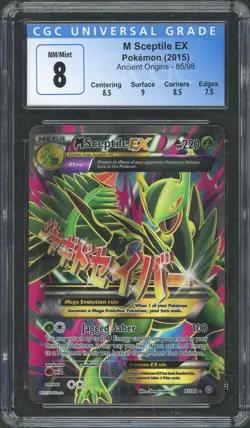 2015 Pokemon Ancient Origins M Sceptile EX 85/98 CGC 8 - Image 1