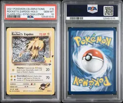 2021 POKEMON CELEBRATIONS CLASSIC COLL #15 ROCKET'S ZAPDOS-HOLO PSA 10 - Image 3