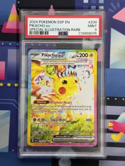 PSA 9 Pokemon Surging Sparks SIR Pikachu EX 238/191 MINT Condition!! - Image 1