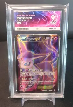 Pokemon Breakpoint - Espeon EX 117/122 - Full Art Ace Graded 9 - Image 1