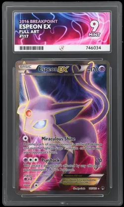 Pokemon Breakpoint - Espeon EX 117/122 - Full Art Ace Graded 9 - Image 2