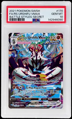 2021 Pokemon Sword And Shield Battle Styles Rapid Strike Urshifu Vmax PSA 10 Art - Image 1