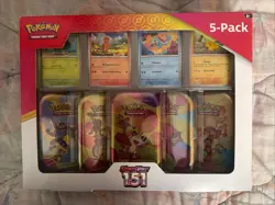 Pokemon Scarlet and Violet 151 (5-Pack) Mini Tins w/ 4 Promos Costco Bundle 🔥 - Image 1
