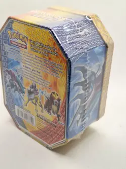 NEW Pokemon TIN BOX RAIKOU PRIME ( EX Lv.X) RAIKOU RARE H 4 Booster - Image 4