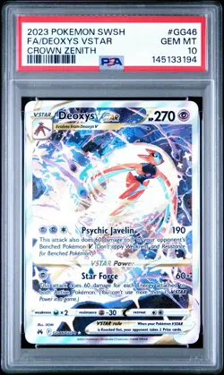 2023 POKEMON SWORD & SHIELD CROWN ZENITH #GG46 FULL ART DEOXYS VSTAR GG70 PSA 10 - Image 1