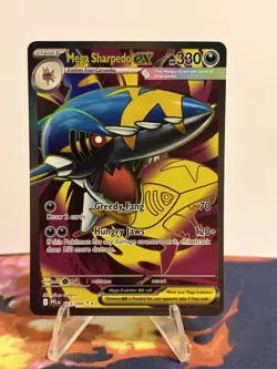 Pokemon TCG Phantasmal Flames Ultra Rare Mega Sharpedo Ex Full Art 113/094 - Image 1