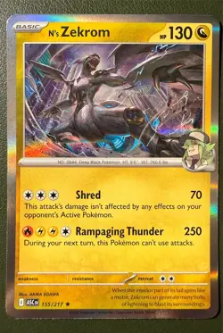 Pokemon TCG N's Zekrom 155/217 Ascended Heroes ME2.5 Holo NM - Image 1