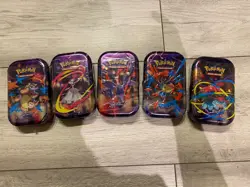 Pokemon TCG Mega Evolution - Mega Heroes Mini Tin (Set of 5) Sealed - Image 1