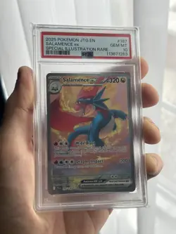 Pokemon 2025 Journey Together Salamence ex 187/159 PSA Gem Mint 10 - Image 1