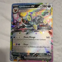 Pokemon Umbreon ex Prismatic Evolutions Holo Promo Stamped EX 060/131 280 HP - Image 1