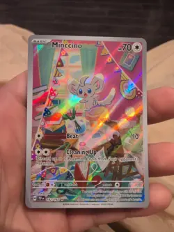 Pokemon TCG Minccino Illustration Rare from Temporal Forces 182/162 - Image 1