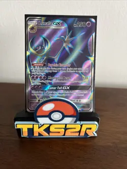 Lunala GX (Full Art) Ultra Rare Holo SM Base Set 141/149 LP Pokemon TCG - Image 1