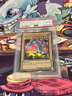 PSA 8 2002 Yugioh Blue-Eyes White Dragon JMP-001 Shonen Jump Promo Artist Signed - Image 2