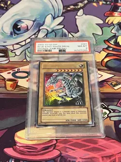 PSA 8 2002 Yugioh Blue-Eyes White Dragon JMP-001 Shonen Jump Promo Artist Signed - Image 5