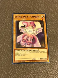 YuGiOh Lunar Rabbit Omajinai Super Rare 1st Edition - Image 1