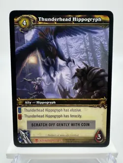 World of Warcraft TCG Thunderhead Hippogryph Loot Card Unused (Pet) - Image 1