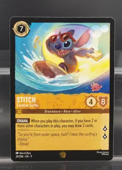 Disney Lorcana Stitch - Carefree Surfer 24/204 Fabled Legendary - Image 1