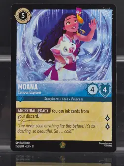 Disney Lorcana Moana - Curious Explorer 155/204 Winterspell Legendary --- - Image 1