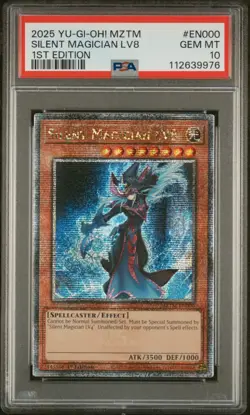 Silent Magician LV8 Yugioh 2025 MZTM-EN000 Quarter Century Secret 1st PSA 10 - Image 1