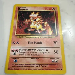 MAGMAR - 36/102 - Base Set - 4th Print - 1999-2000 - Pokemon Card - LP - Image 2