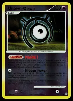Pokemon Card - Unown [M] Mysterious Treasures 66/123 Uncommon Reverse Holo - Image 1