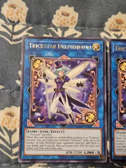 Trickstar Delfiendium x3 - FLOD-EN040 - Rare - 1st Edition YuGiOh - Image 2