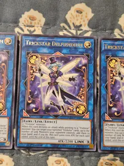 Trickstar Delfiendium x3 - FLOD-EN040 - Rare - 1st Edition YuGiOh - Image 3