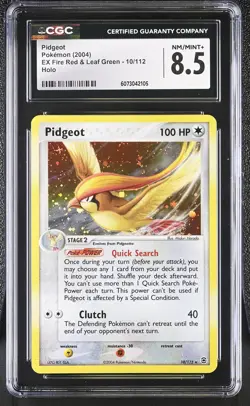 CGC 8.5 Pidgeot 2004 EX Fire Red & Leaf Green 10/112 Holo Pokemon Card - Image 1