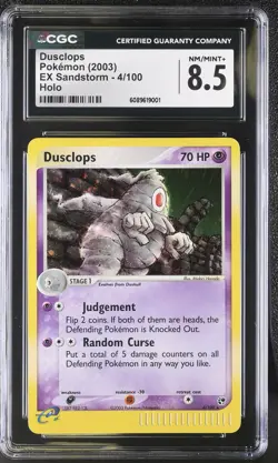CGC 8.5 Dusclops 2003 EX Sandstorm 4/100 Holo Pokemon Card - Image 1