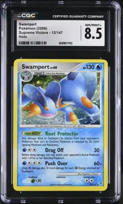 CGC 8.5 Swampert 2009 Supreme Victors 12/147 Holo Pokemon Card - Image 1