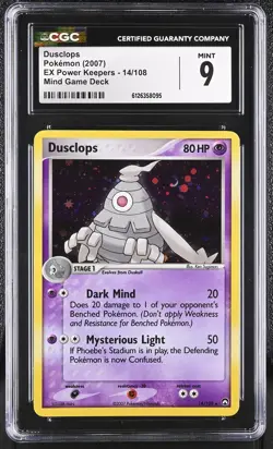 CGC 9 MINT Dusclops 2007 EX Power Keepers 14/108 Holo Pokemon Card - Image 1