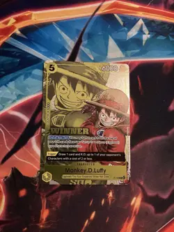 One Piece Card Game Monkey D. Luffy WINNER Tournament Promo Card P-108 NM - Image 1