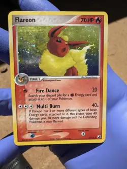 Pokemon TCG Flareon EX Holo Card Unseen Forces 5/115 Rare 2005 LP - Image 1