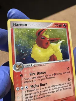 Pokemon TCG Flareon EX Holo Card Unseen Forces 5/115 Rare 2005 LP - Image 2