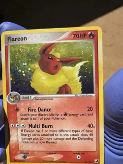 Pokemon TCG Flareon EX Holo Card Unseen Forces 5/115 Rare 2005 LP - Image 3