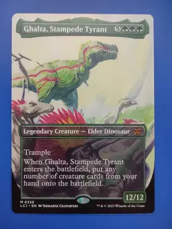 MTG Ghalta, Stampede Tyrant Borderless NM The Lost Caverns Of Ixalan Magic Card - Image 1