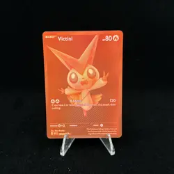 2025 Pokemon Victini Scarlet & Violet White Flare Black White Rare #172/086 NM - Image 1