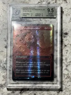 Rite of the Dragoncaller MANA FOIL #393 BGS 9.5 GEM MINT (MTG Foundations 2024) - Image 1