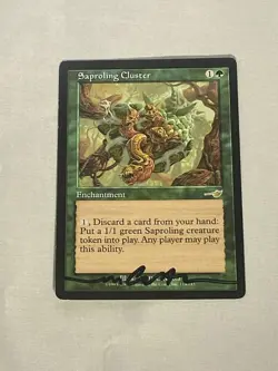 MTG Saproling Cluster Artist Proof and Signature Signed Cavotta - Image 1