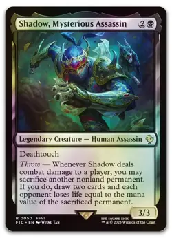 Shadow, Mysterious Assassin (Surge Foil) #50 (NM) Final Fantasy FIC Magic MTG - Image 1