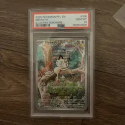 Meowth Pokemon Pfl En-Phantasmal Flames #106 PSA 10 - Image 1