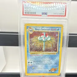 Pokemon Misty's Tentacruel Gym Heroes Holo Rare PSA 4 010/132 2000 - Image 1