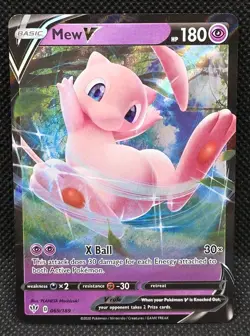 Mew V 069/189 Ultra Rare Full Art 2020 Pokemon Card Darkness Ablaze - Image 1