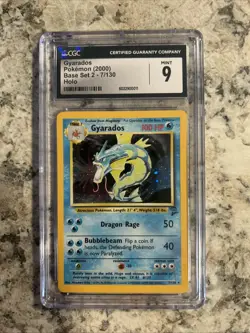 1999 Pokemon Gyarados CGC Mint 9 Holo #7 Base Set 2 - Image 1