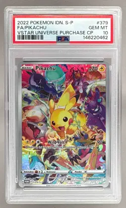 2022 Pokemon VSTAR Universe Promo Indonesian 379 Pikachu PSA 10 146220462 - Image 1
