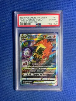 2022 Pokemon JPN SWSH VSTAR Charizard # 212/172 FA PSA 10 Gem Full Art Holo - Image 1